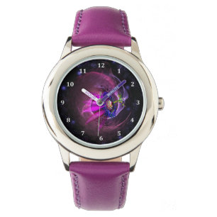 Relógio Nebula Watch Design na Lavanda, roxo e rosa