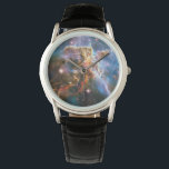 Relógio Nebulosa da galáxia espacial. Estrelas do Universo<br><div class="desc">Nébula espacial e estrelas vigiam.</div>