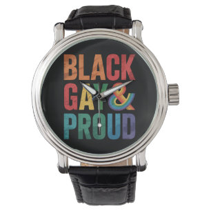 Relógio Negros Gays e Orgulhosos LGBTQ Negros Queer