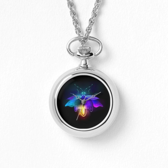 Relógio Neon Firefly a preto (Frente)