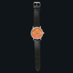Relógio Neon orange - Assistir a números árabes<br><div class="desc">Design - Números árabes em branco - um relógio cor de laranja neon - Cuidado com o pulso que gosta de cores brilhantes. Você pode personalizá-lo agora com seu nome / texto / monograma etc. Design único por Alma Wad. - Laranja - a cor do Sol - muitas vezes associada...</div>