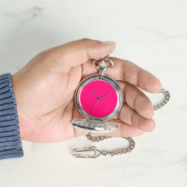 Relógio Neon Pink Custom Pocket Watch - Personalizado