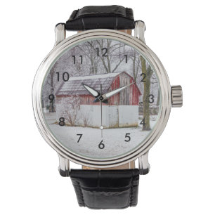 Relógio Neve No Queda Vermelho