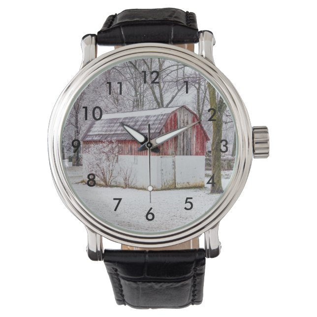 Relógio Neve No Queda Vermelho (Frente)