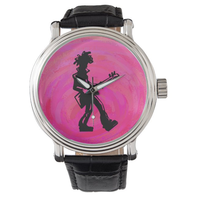 Relógio New York Boogie Nights Guitar Hot Pink (Frente)