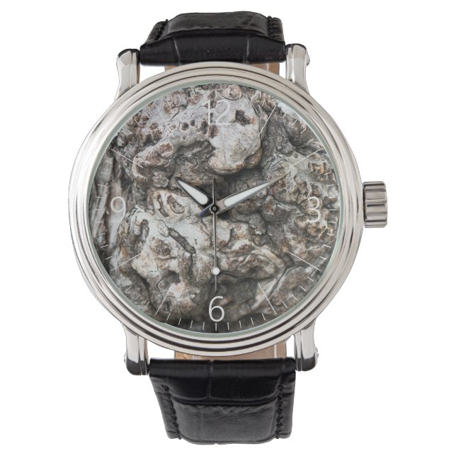 Relógio Nó de tronco de árvore (Frente)