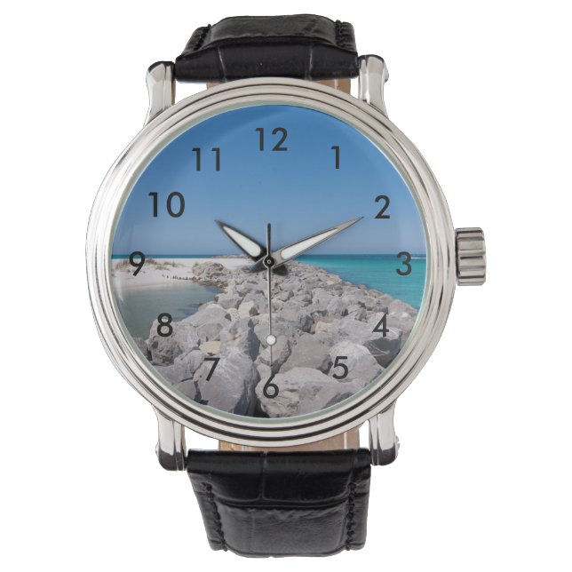 Relógio No Meio Da Shell Island Jetty Wrist Watch (Frente)