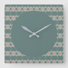 Relógio no Teal e na Rosa de Sombreado