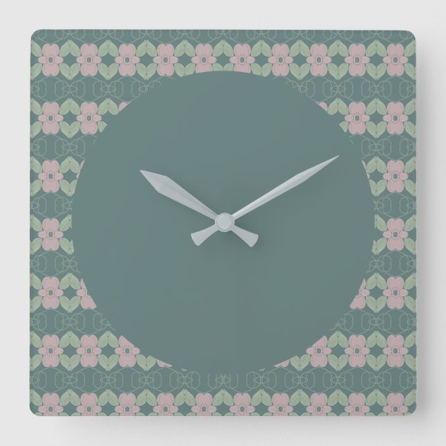 Relógio no Teal e na Rosa de Sombreado (Frente)