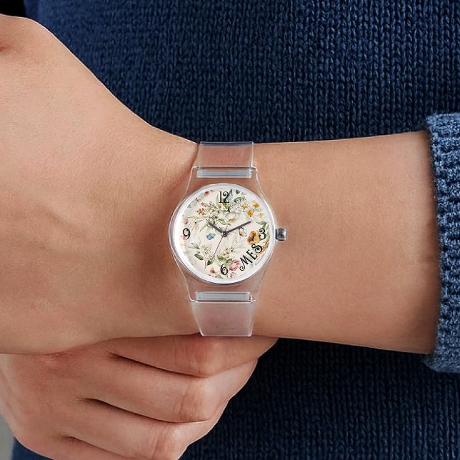 Relógio Nome, 1600s Florais Holandeses, Mulher Silicone Cl (Criador carregado)
