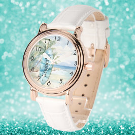 Relógio Nome das palmeiras de praia