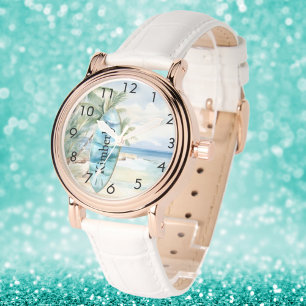 Relógio Nome das palmeiras de praia