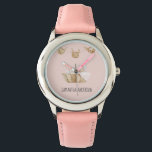 Relógio Nome de Criança Rosa Pastel de Beleza Moderna<br><div class="desc">Nome de Criança Rosa Pastel de Beleza Moderna</div>