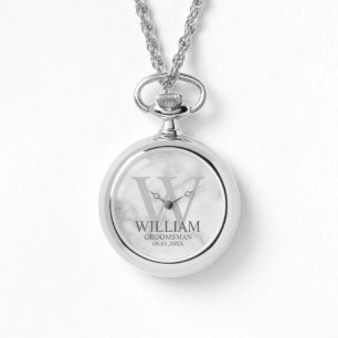 Relógio Nome do Padrinho de casamento Personalizado Modern