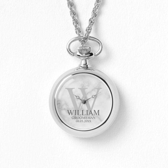 Relógio Nome do Padrinho de casamento Personalizado Modern (Frente)