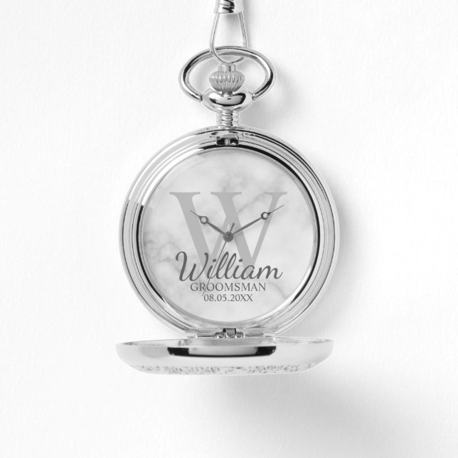 Relógio Nome do Padrinho de casamento Personalizado Modern (Frente)