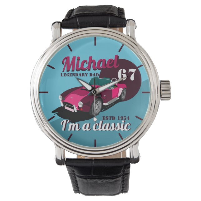 Relógio Nome do pai lendário clássico de legendário de car (Frente)