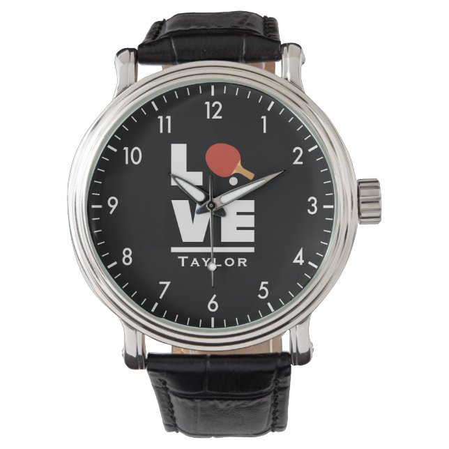 Relógio Nome Personalizado Do Ventilador Do Tênis Esportiv (Frente)