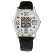 Nome personalizado e 4 fotos MELHOR PAI NUNCA