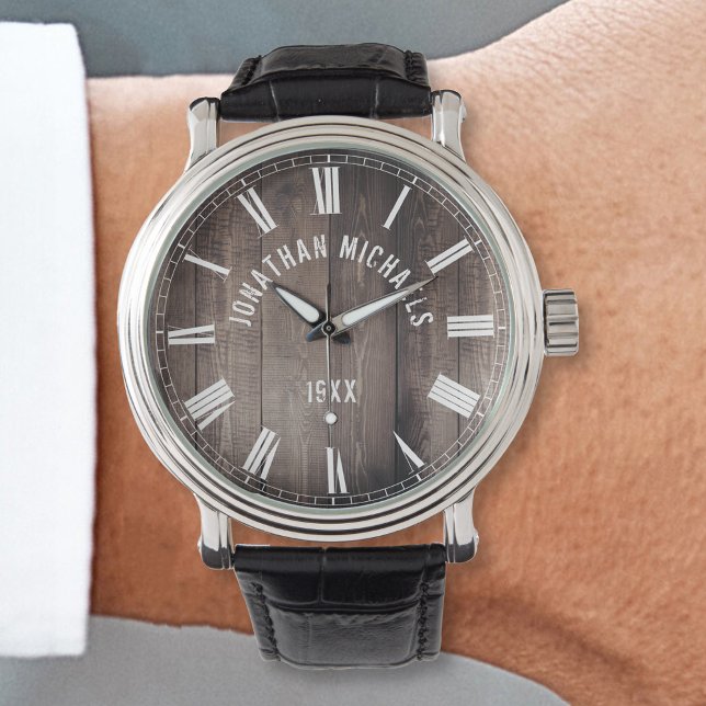 Relógio Nome Personalizado Farmhouse Russo Personalizado (Criador carregado)