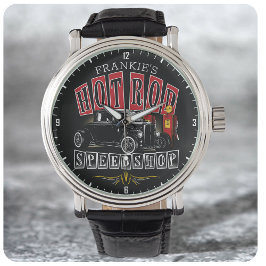 Relógio Nome Personalizado Garagem de Estação de Gás Compr