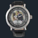 Relógio Nomes de Foto do 10º Aniversário de Casamento Eleg<br><div class="desc">Personalize esta elegante design de fotos do 10º aniversário de casamento com sua foto,  nomes e datas de casamento e aniversário. Design original criado por Designs Holiday Hearts.</div>
