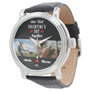 Relógio Nosso Primeiro Dia de os namorados Junto 2 Fotogra