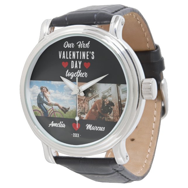 Relógio Nosso Primeiro Dia de os namorados Junto 2 Fotogra (Angular)