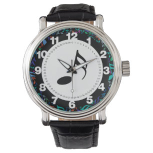 Relógio Notas de música coloridas