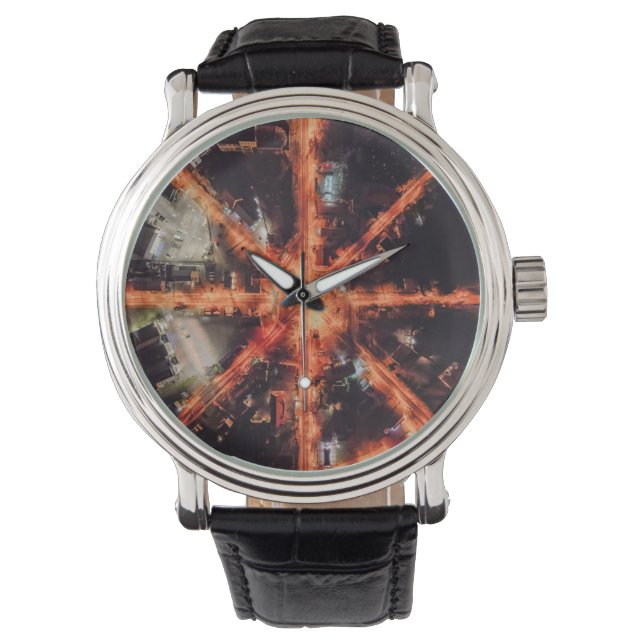 Relógio Nowosolna Nocturna com uma estrada de oito braços (Frente)