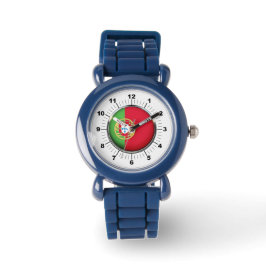 Relógio Numbe Negro Indicador de Portugal Ajustável