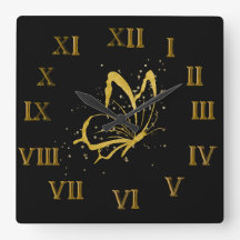 Relógio numérico da parede do design roman com faí