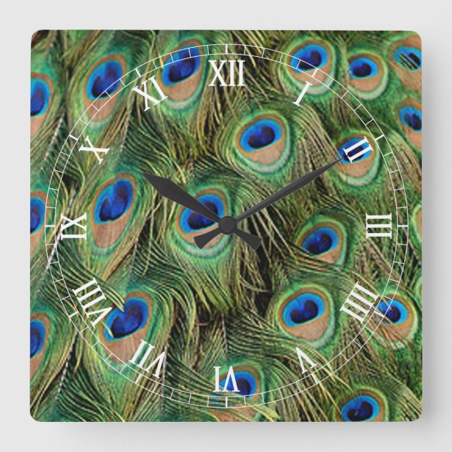 Relógio Numérico Romano Peacock (Frente)