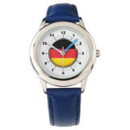 Relógio Número Azul de Bandeira Alemão Ajustável do Miúdo