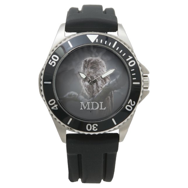 Relógio Números de Fotografia de Night Owl (Frente)