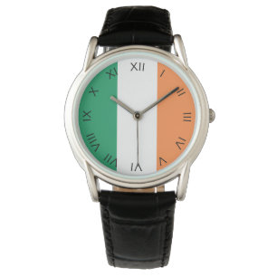 Relógio Números negros na bandeira irlandesa