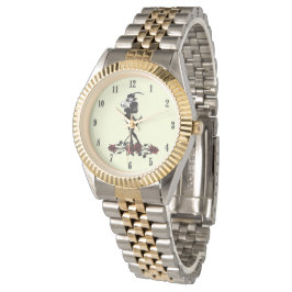 Relógio Números Pretos do Hamlet Face Rosa