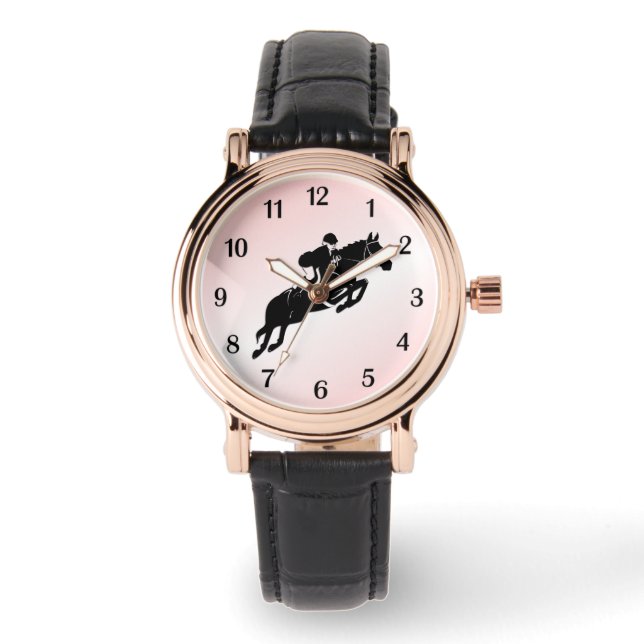 Relógio Números Pretos do Jumper Equestre (Frente)