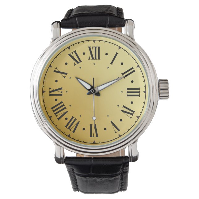 Relógio Números romanos de negros (Frente)