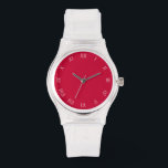 Relógio Números romanos de script branco em cnt rosa<br><div class="desc">White Script Roman Numbers On Pink Womens Watch Design © Trinkets e coisas 2017 - AHP Design. Todos os Direitos Reservados.</div>