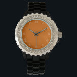 Relógio Números romanos de script branco no wacnt em laran<br><div class="desc">White Script Roman Numbers On Orange Womens Watch Design © Trinkets e coisas 2017 - AHP Design. Todos os Direitos Reservados.</div>