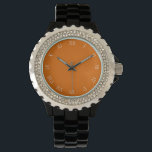 Relógio Números romanos de script branco no wacnt em laran<br><div class="desc">White Script Roman Numbers On Orange Womens Watch Design © Trinkets e coisas 2017 - AHP Design. Todos os Direitos Reservados.</div>