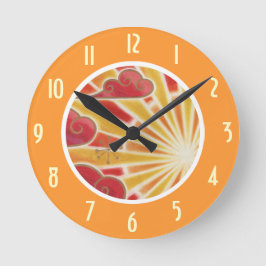 Relógio "Números" sunset em laranja