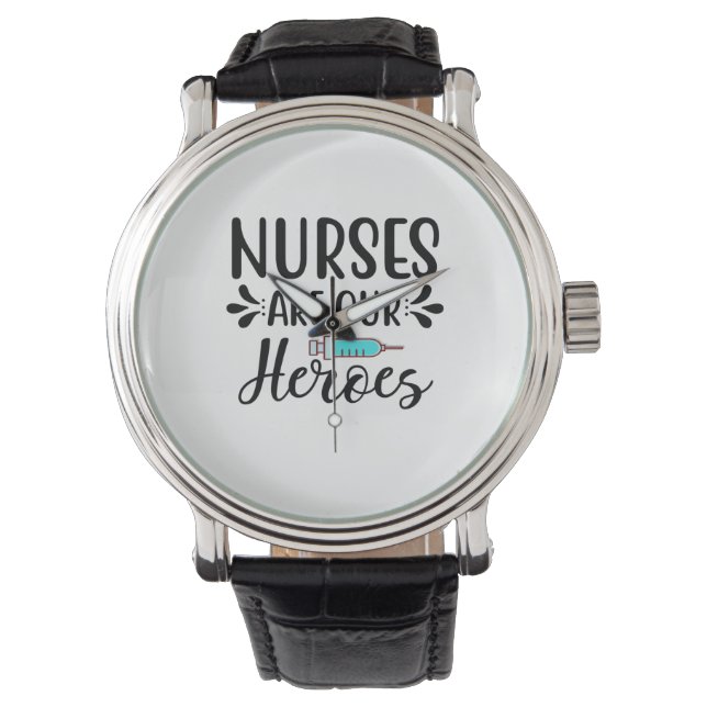 Relógio Nurse Gift Nurses Are Our Heroes (Frente)