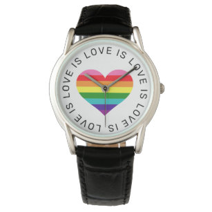 Relógio O amor é amor, o orgulho LGBTQ do Coração Arco-Íri