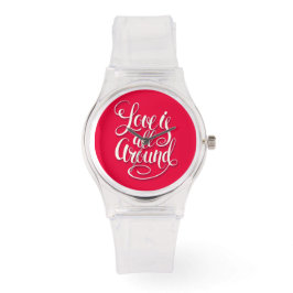 Relógio O Amor Está Tudo Em Torno Da Letra Rosa