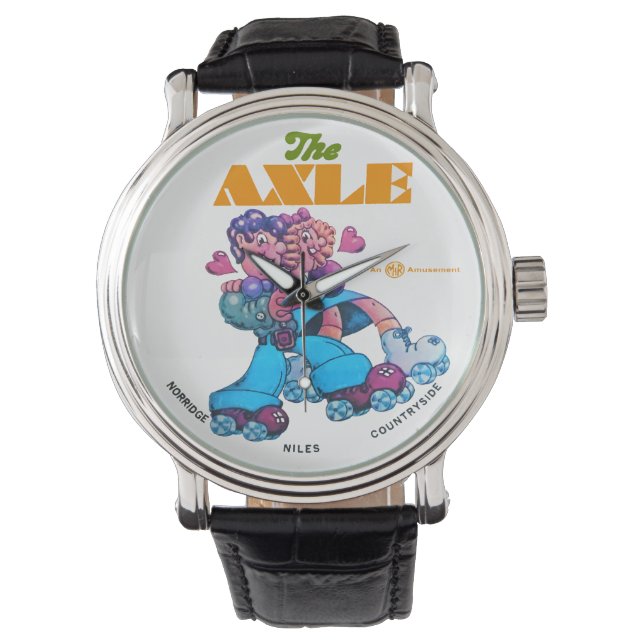 Relógio O Axle Roller Skating Rinks de Illinois. (Frente)