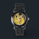 Relógio O Beijo de Gustav Klimt<br><div class="desc">O Beijo de Gustav Klimt. Por favor,  visite minha loja para obter design mais interessante e mais opções de cores. => zazzle.com/colorfulworld*</div>