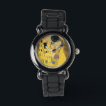 Relógio O Beijo de Gustav Klimt<br><div class="desc">O Beijo de Gustav Klimt. Por favor, visite minha loja para obter design mais interessante e mais opções de cores. => zazzle.com/colorfulworld*</div>