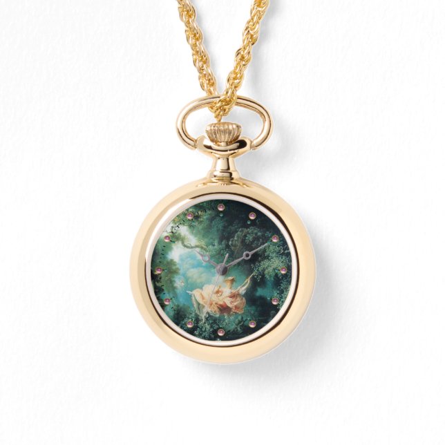 Relógio O cor-de-rosa verde SWING (Frente)